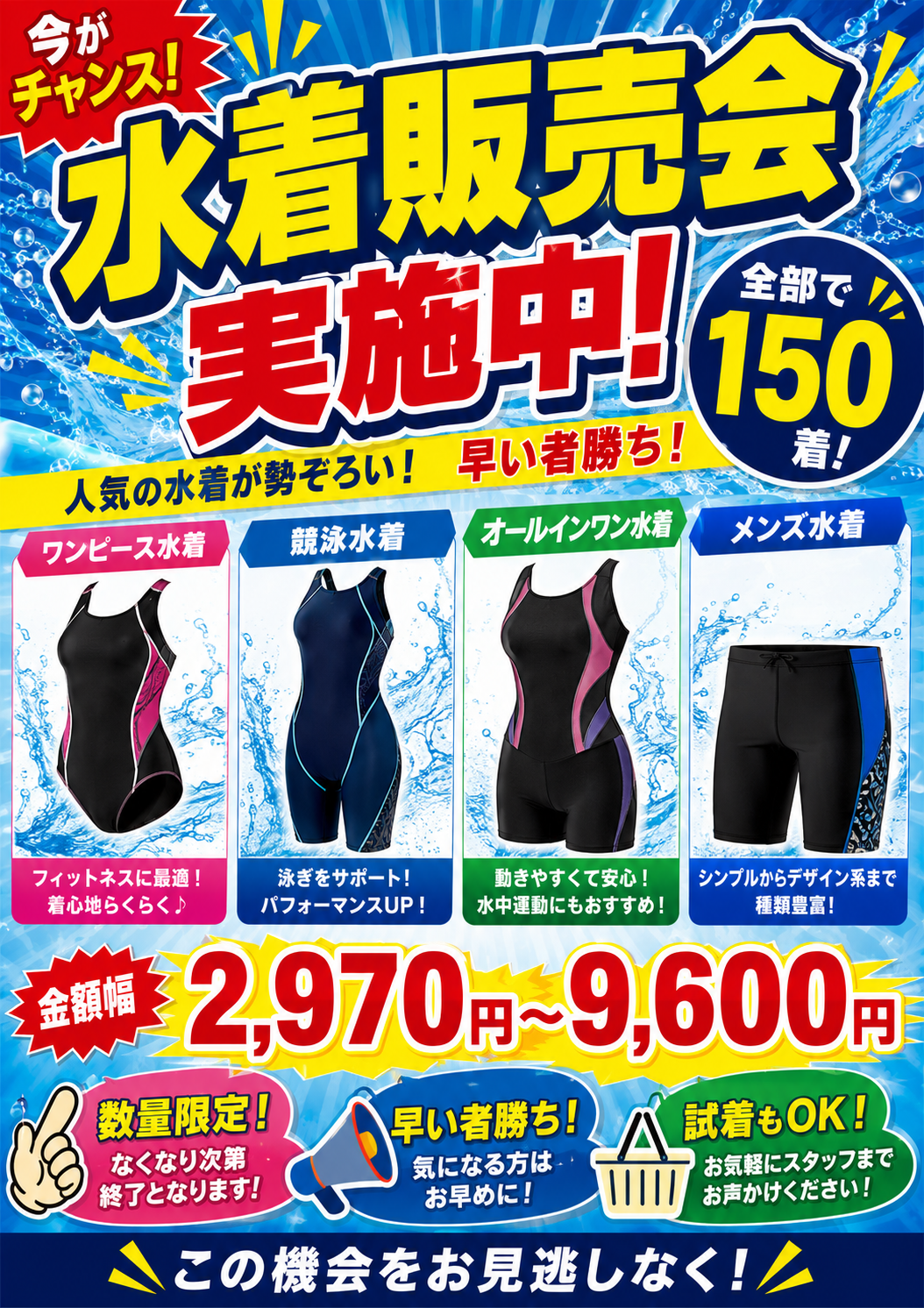 水着販売開催中!